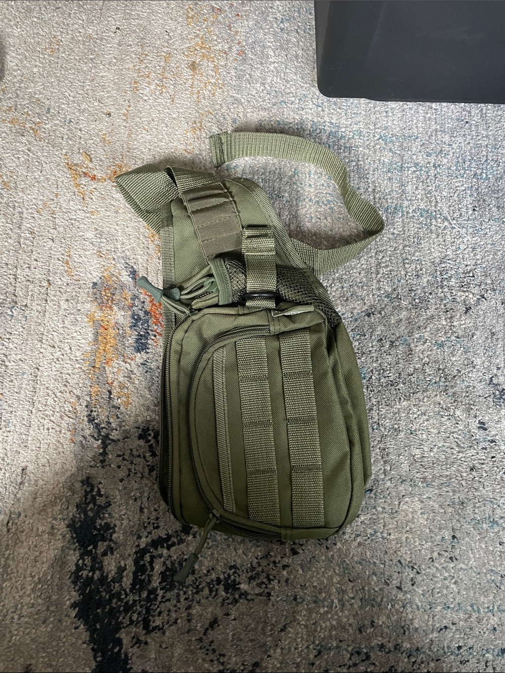 East West Men's Tactical Sling Bag in Olive Green